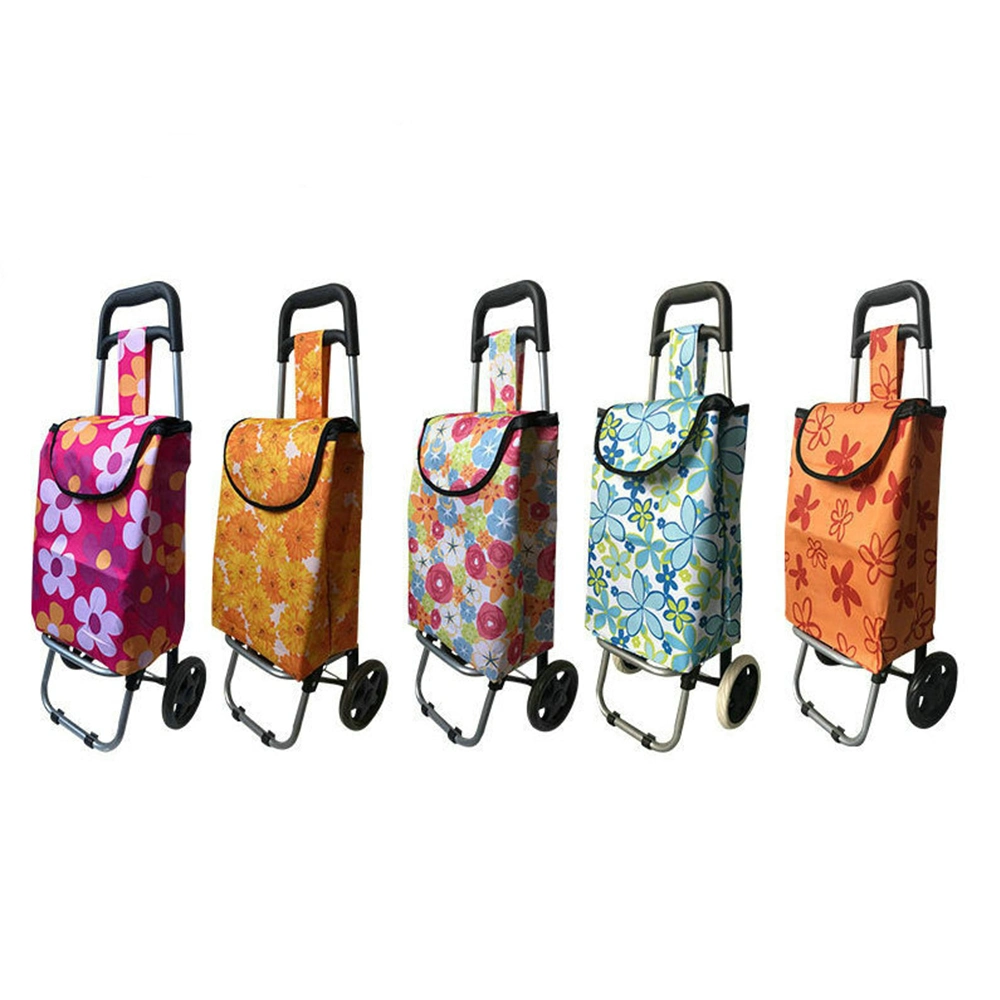 Printing Supermarket Grocery Foldable Shopping Trolley Bag