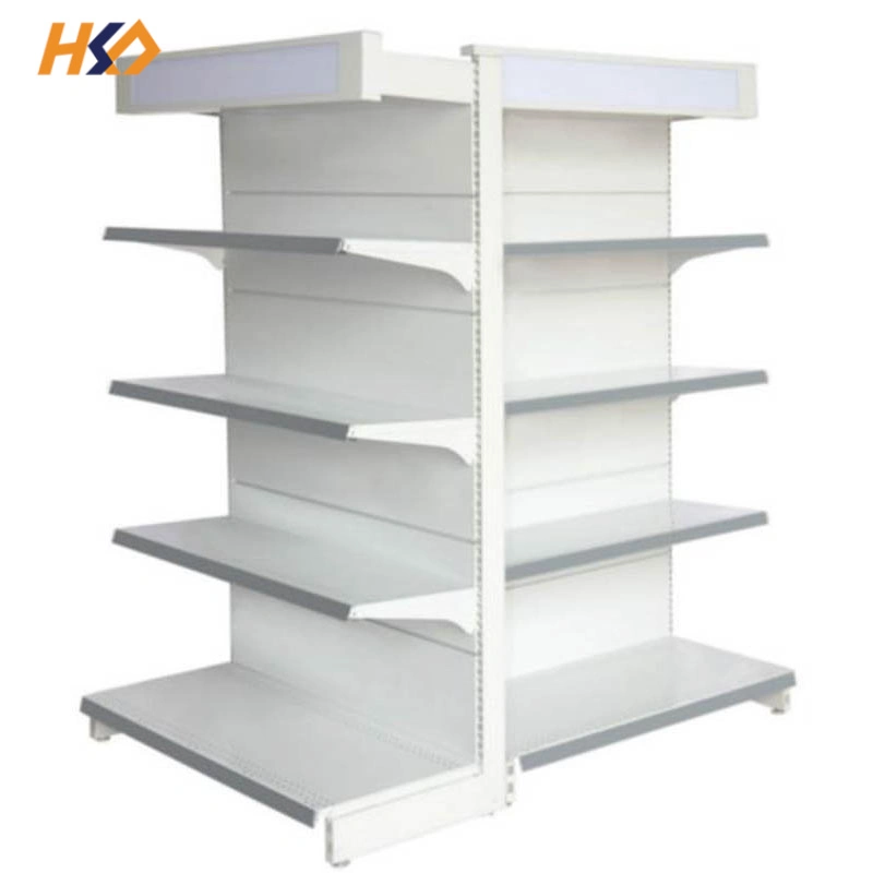 Sell Well Overseas Media Display Shelf with Back Net Gondola Cosmetic Store