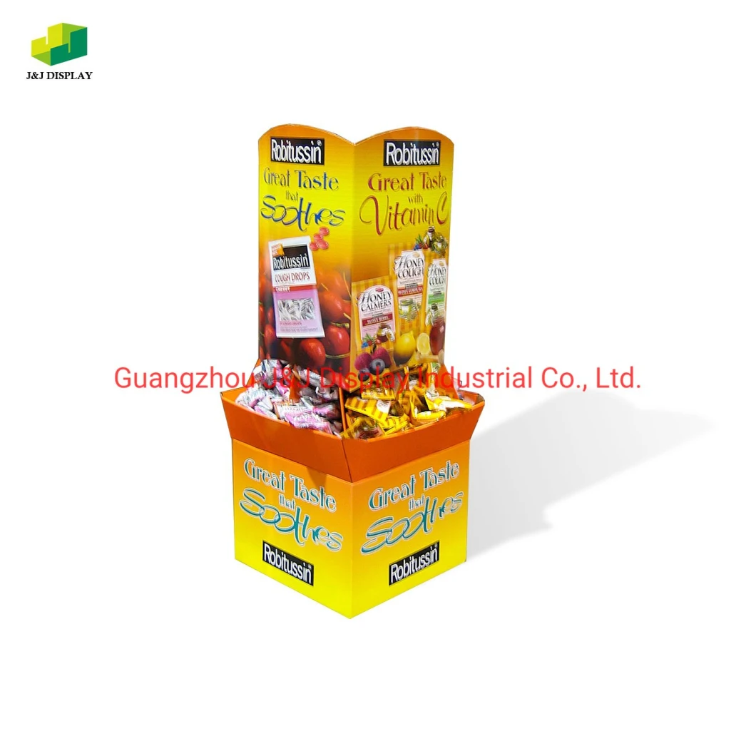 Cosmetic Paper Pop POS Cardboard Floor Display Stand Fsdu for Supermarkets Display Shelf