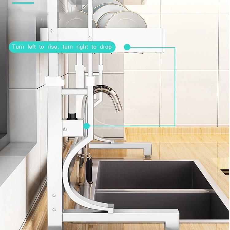 Retractable 304 Stainless Steel Kitchen Sink Put Bowl Drain Bowl Rack Sink Storage Vegetable Fruit Storage Rack