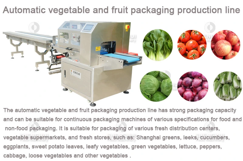 Automatic Vegetable Packing Machine Supermarket Fruit Packaging Equipment Food Sealing Machine Lettuce Packing Line Equipment