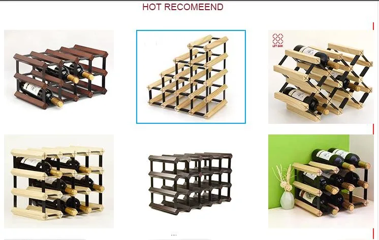 Standing Wooden Wine Rack, Wood Wine Storage Racks for Kitchen, Restaurant, Bars, Pantry, Carbonized Wood Color