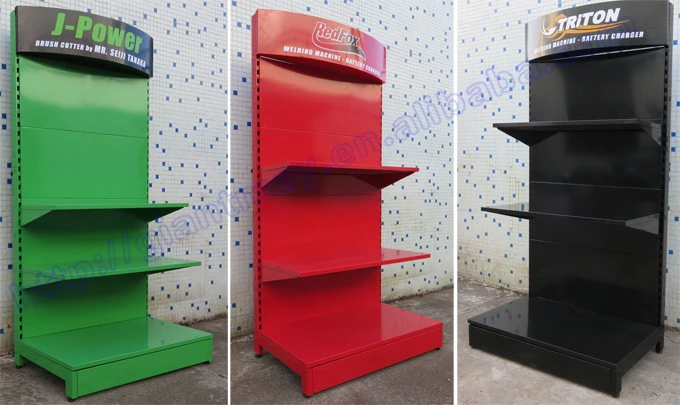 Exhibition Powder Coating Garden Tool Accessories Stand Hardware Tool Metal Display Rack Shelving